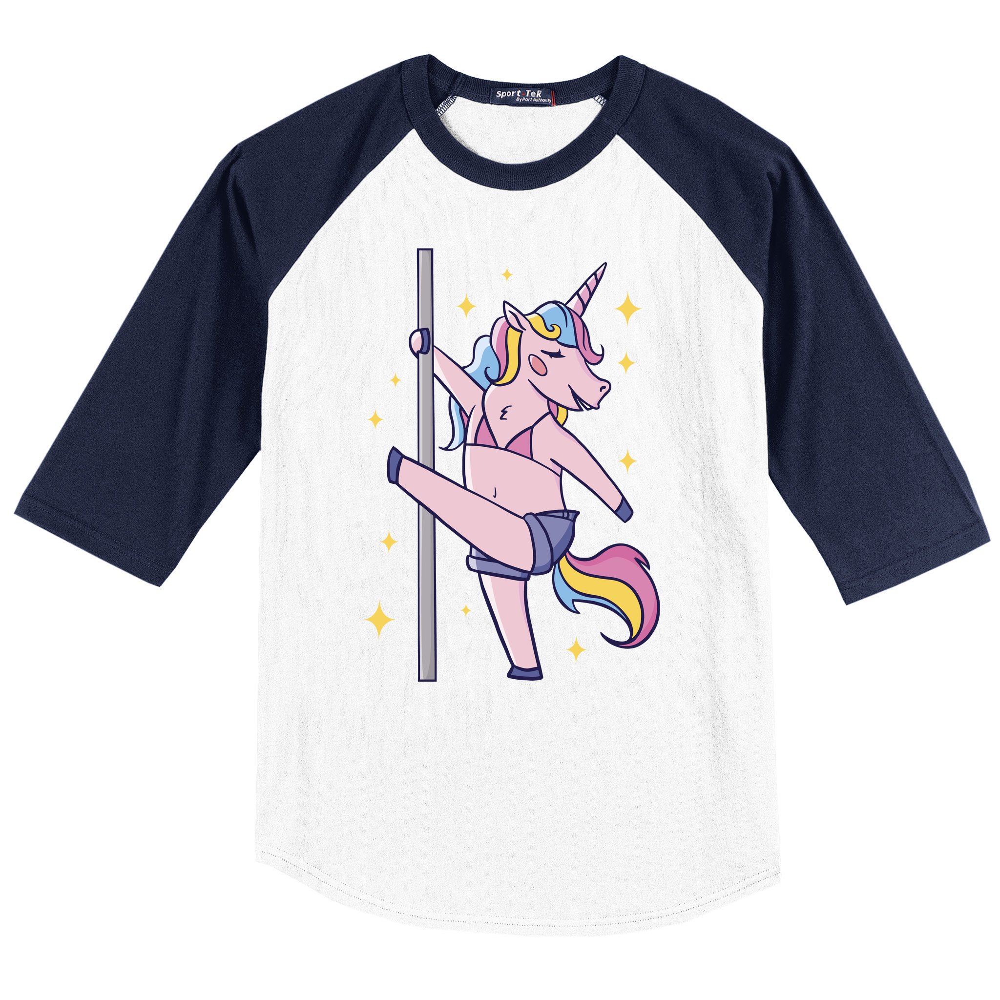 Stripper Unicorn Pole Dancer Baseball | TeeShirtPalace Shirt Sleeve