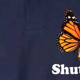 Shut Up Pretty Butterfly Funny Sarcastic Attitude Softstyle Adult Sport Polo