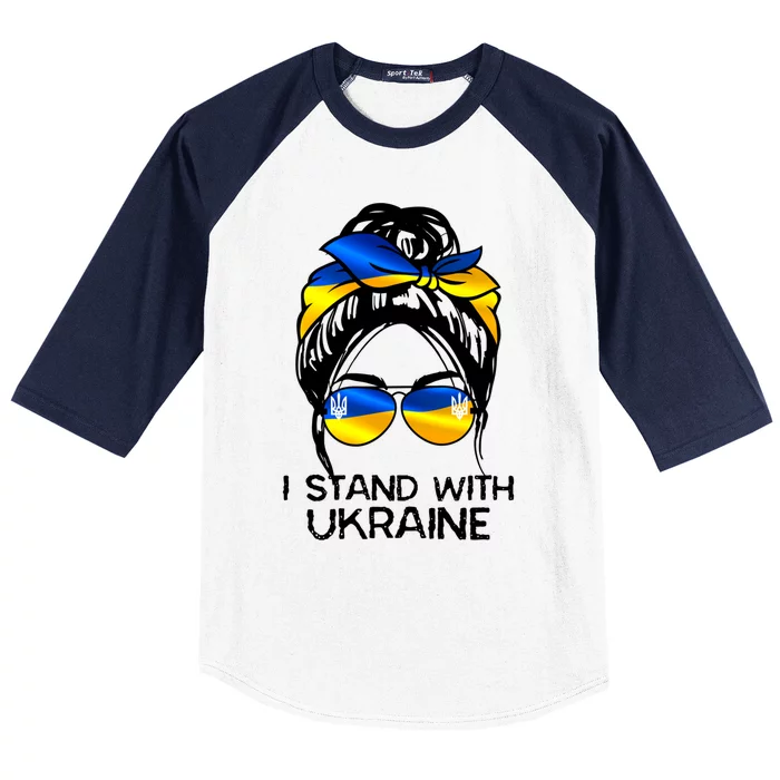 Support Ukraine Pride I Stand With Ukraine Flag Gift Baseball Sleeve Shirt