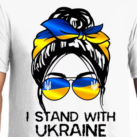 Support Ukraine Pride I Stand With Ukraine Flag Cute Gift Pajama Set