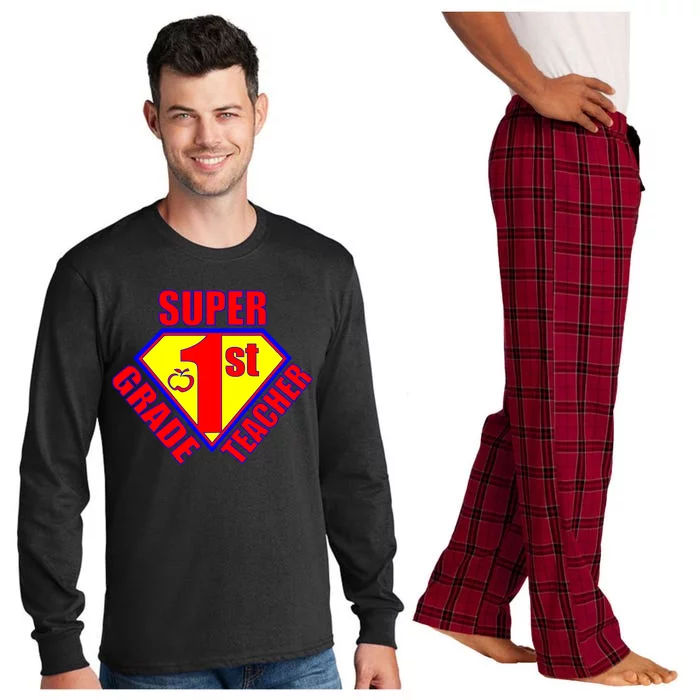 Super 1st Grade Teacher Long Sleeve Pajama Set