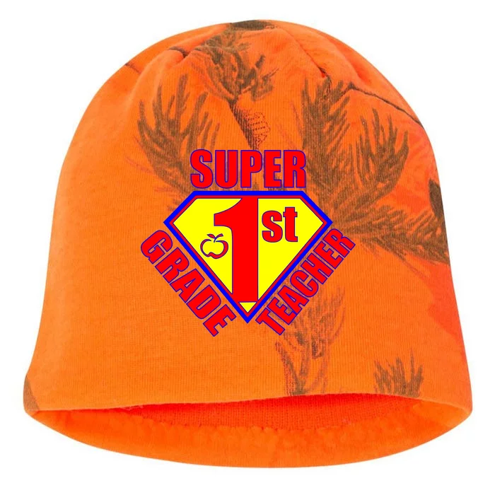 Super 1st Grade Teacher Kati - Camo Knit Beanie