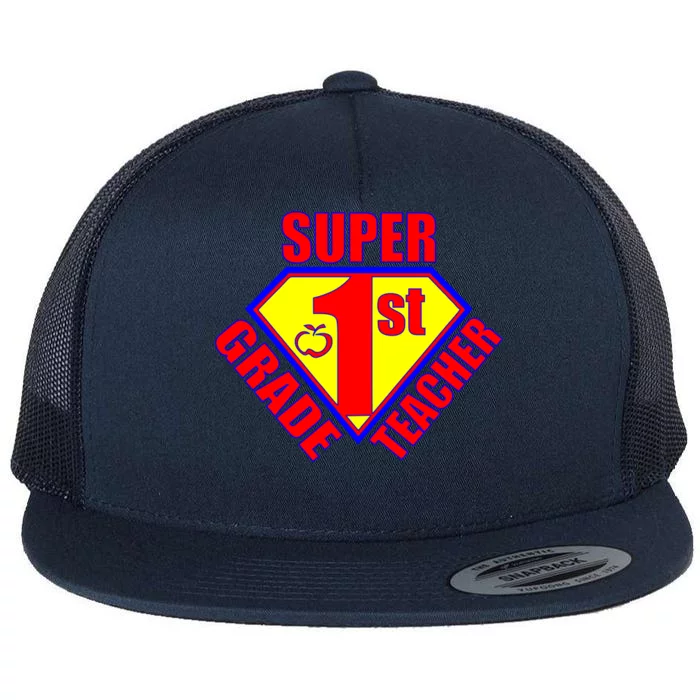 Super 1st Grade Teacher Flat Bill Trucker Hat