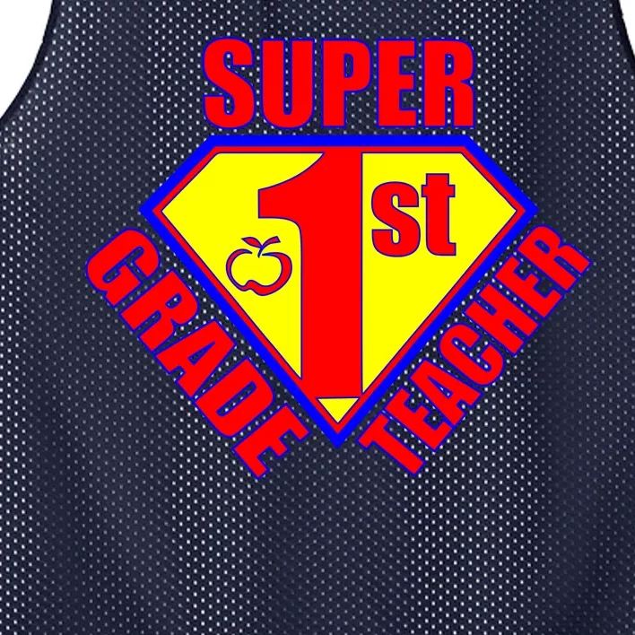 Super 1st Grade Teacher Mesh Reversible Basketball Jersey Tank