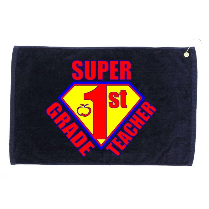 Super 1st Grade Teacher Grommeted Golf Towel