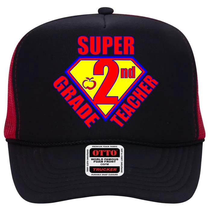 Super 2nd Grade Teacher High Crown Mesh Trucker Hat