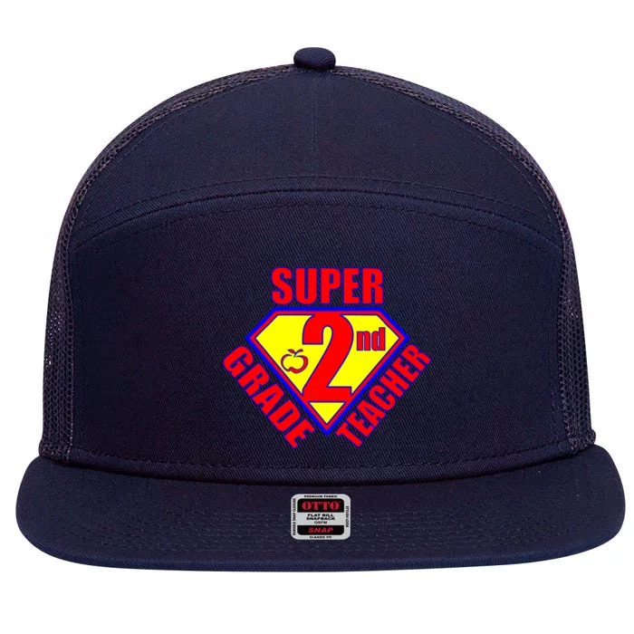 Super 2nd Grade Teacher 7 Panel Mesh Trucker Snapback Hat