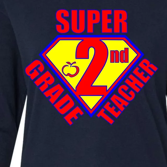 Super 2nd Grade Teacher Womens Cotton Relaxed Long Sleeve T-Shirt