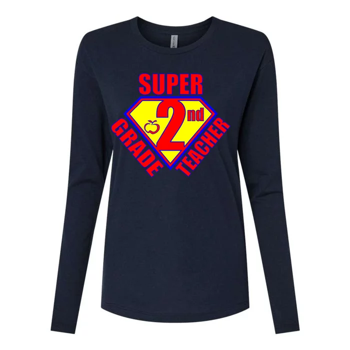 Super 2nd Grade Teacher Womens Cotton Relaxed Long Sleeve T-Shirt