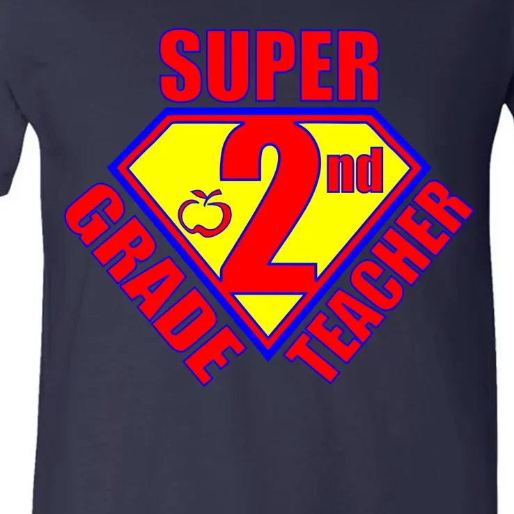 Super 2nd Grade Teacher V-Neck T-Shirt