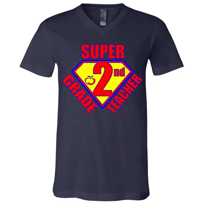 Super 2nd Grade Teacher V-Neck T-Shirt