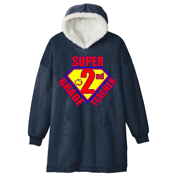 Super 2nd Grade Teacher Hooded Wearable Blanket