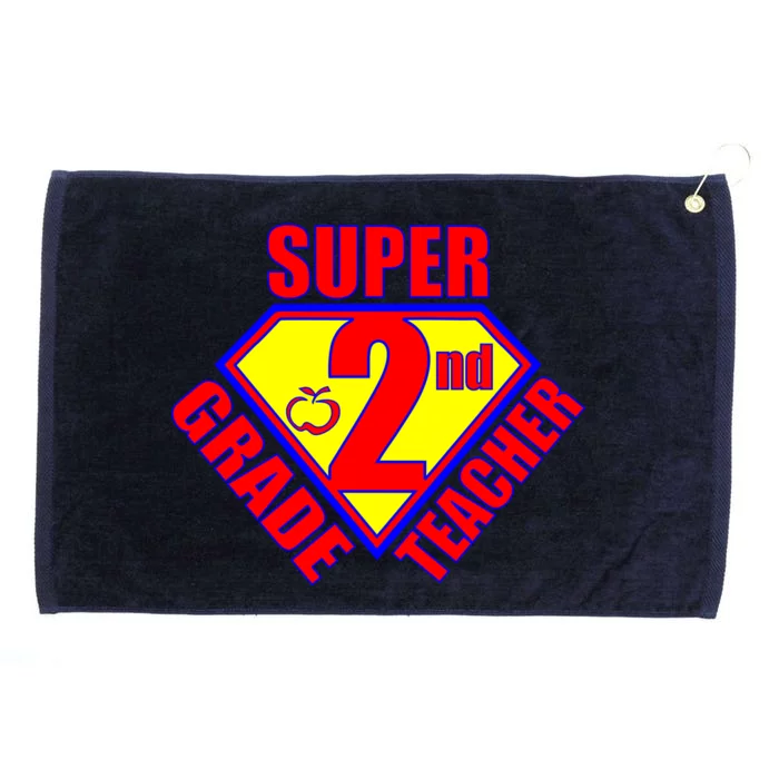 Super 2nd Grade Teacher Grommeted Golf Towel