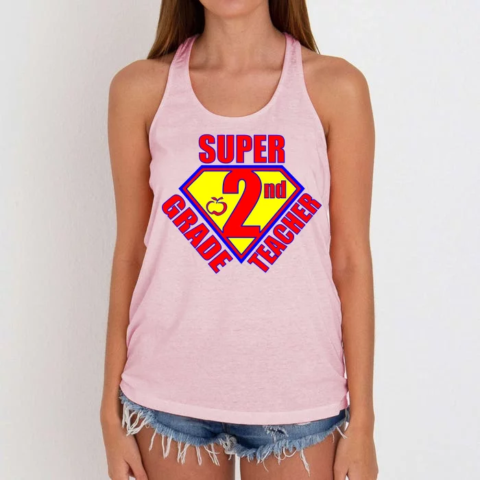 Super 2nd Grade Teacher Women's Knotted Racerback Tank