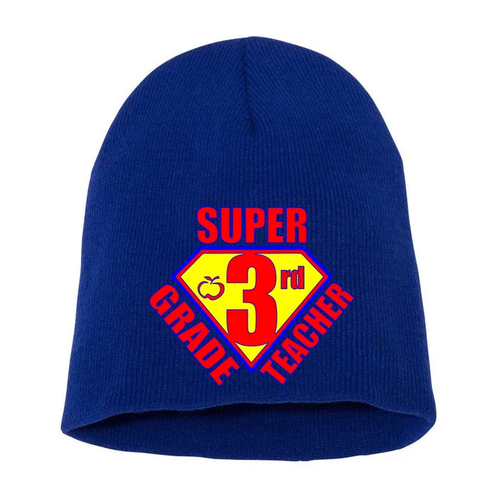 Super 3rd Grade Teacher Short Acrylic Beanie