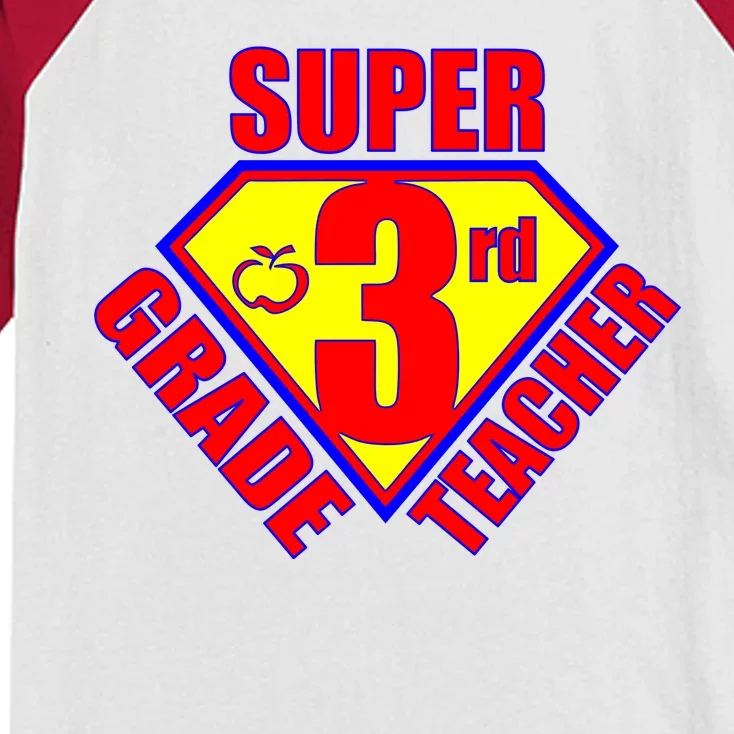 Super 3rd Grade Teacher Kids Colorblock Raglan Jersey