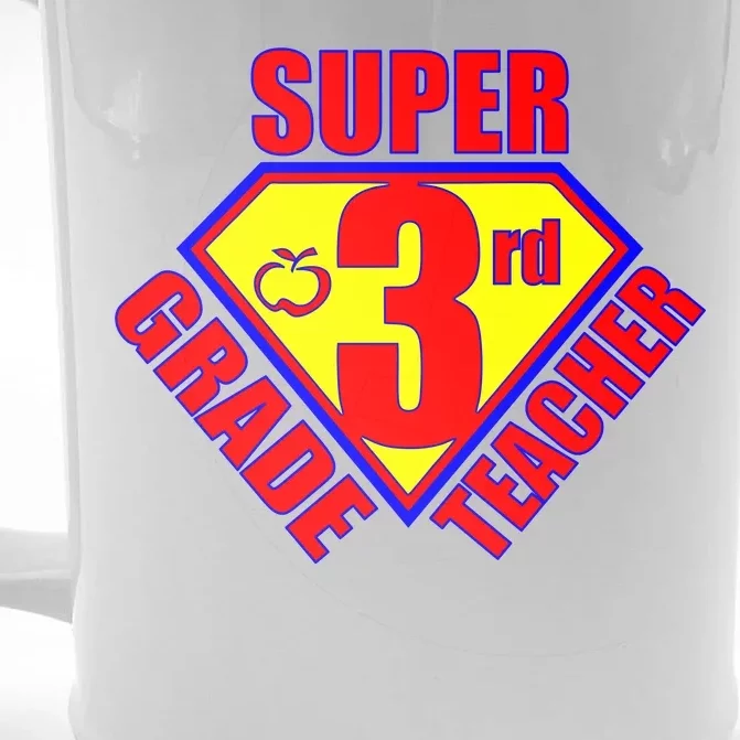 Super 3rd Grade Teacher Front & Back Beer Stein