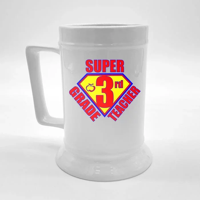 Super 3rd Grade Teacher Front & Back Beer Stein