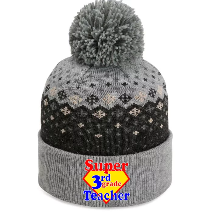 Super 3rd Grade Teacher Funny School The Baniff Cuffed Pom Beanie