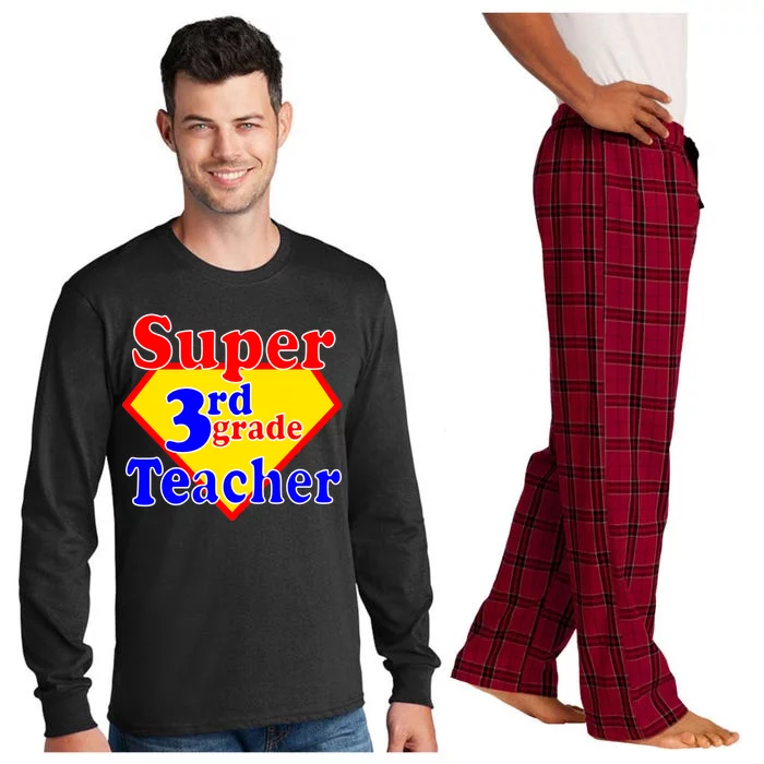 Super 3rd Grade Teacher Funny School Long Sleeve Pajama Set