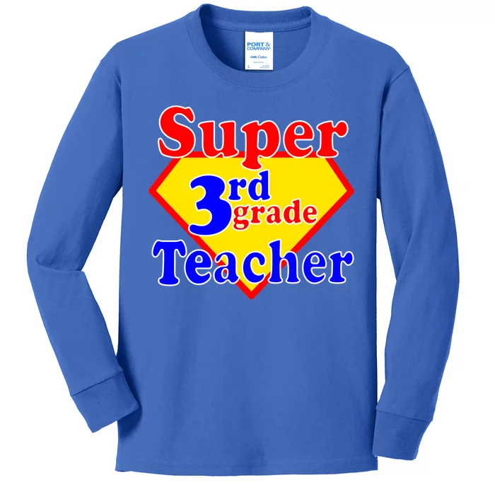 Super 3rd Grade Teacher Funny School Kids Long Sleeve Shirt