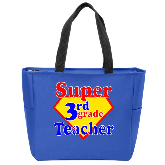 Super 3rd Grade Teacher Funny School Zip Tote Bag