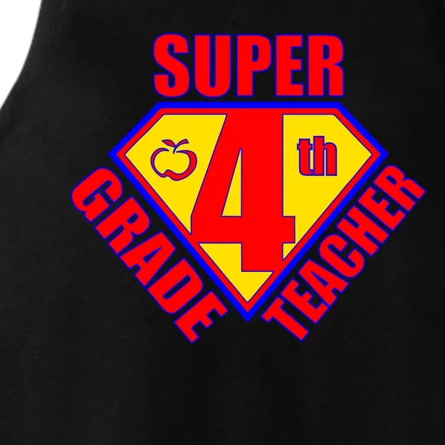 Super 4th Grade Teacher Ladies Tri-Blend Wicking Tank