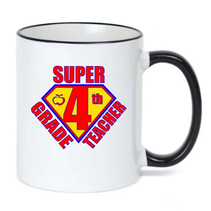 Super 4th Grade Teacher Black Color Changing Mug