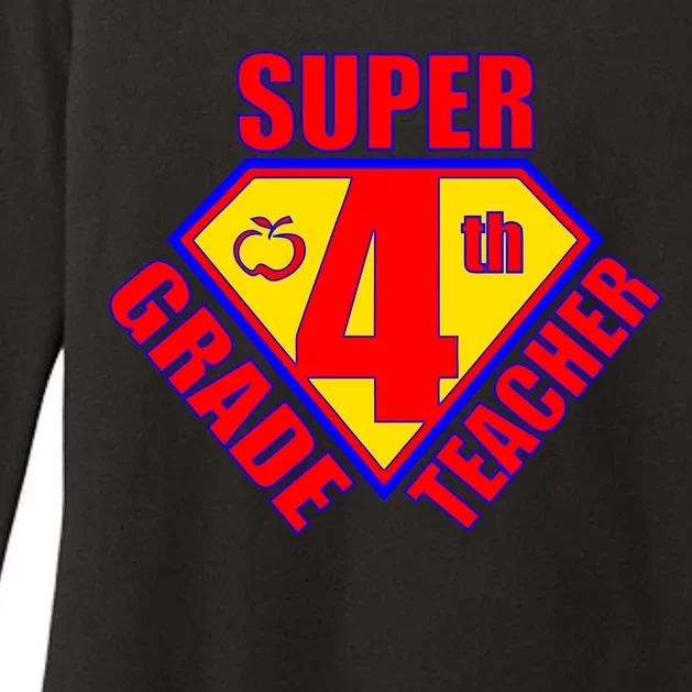 Super 4th Grade Teacher Womens CVC Long Sleeve Shirt