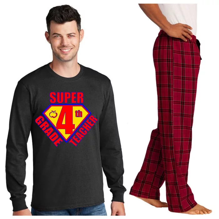 Super 4th Grade Teacher Long Sleeve Pajama Set