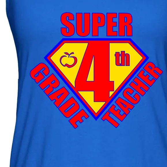 Super 4th Grade Teacher Ladies Essential Flowy Tank