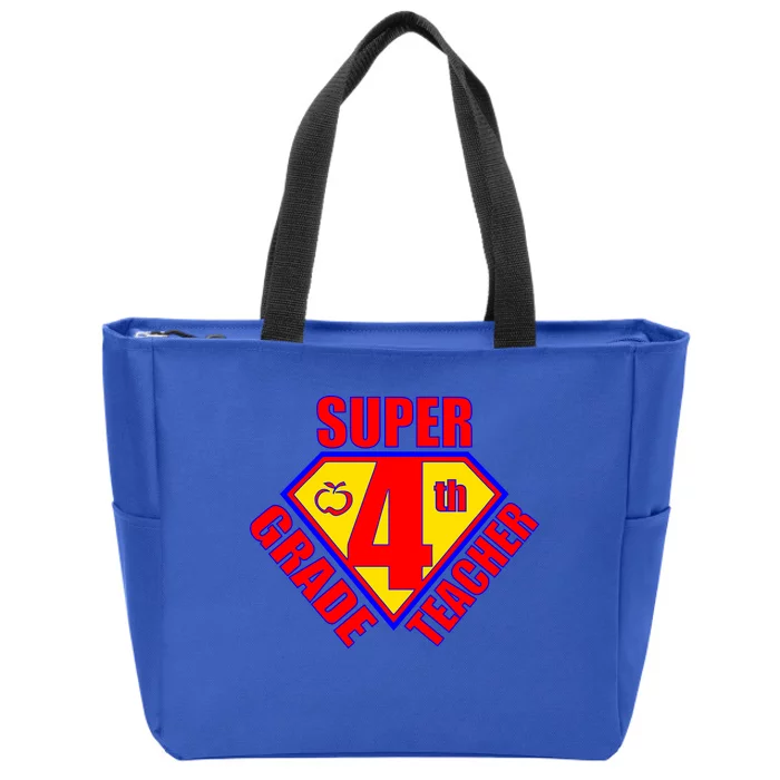 Super 4th Grade Teacher Zip Tote Bag