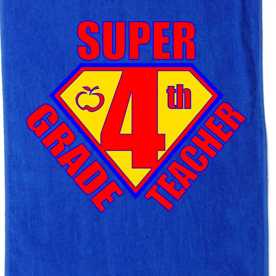 Super 4th Grade Teacher Platinum Collection Golf Towel