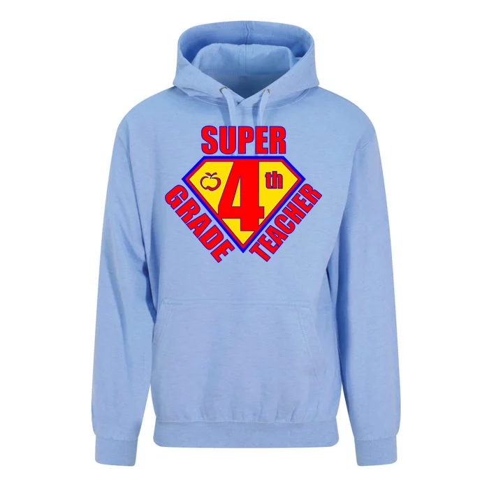 Super 4th Grade Teacher Unisex Surf Hoodie