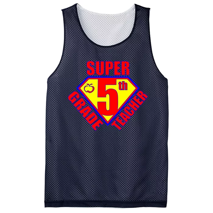 Super 5th Grade Teacher Mesh Reversible Basketball Jersey Tank