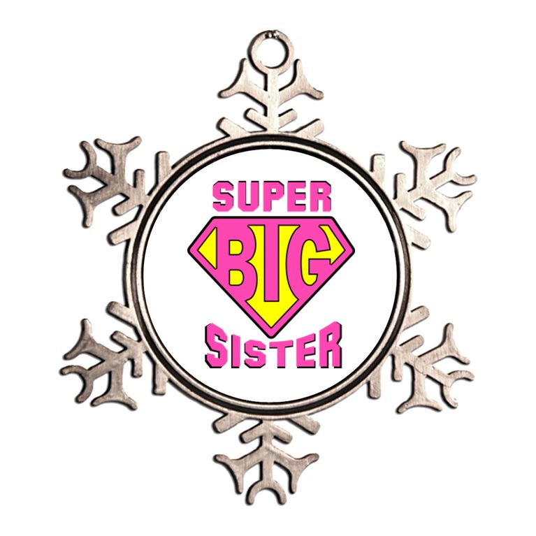 Super Big Sister Metallic Star Ornament