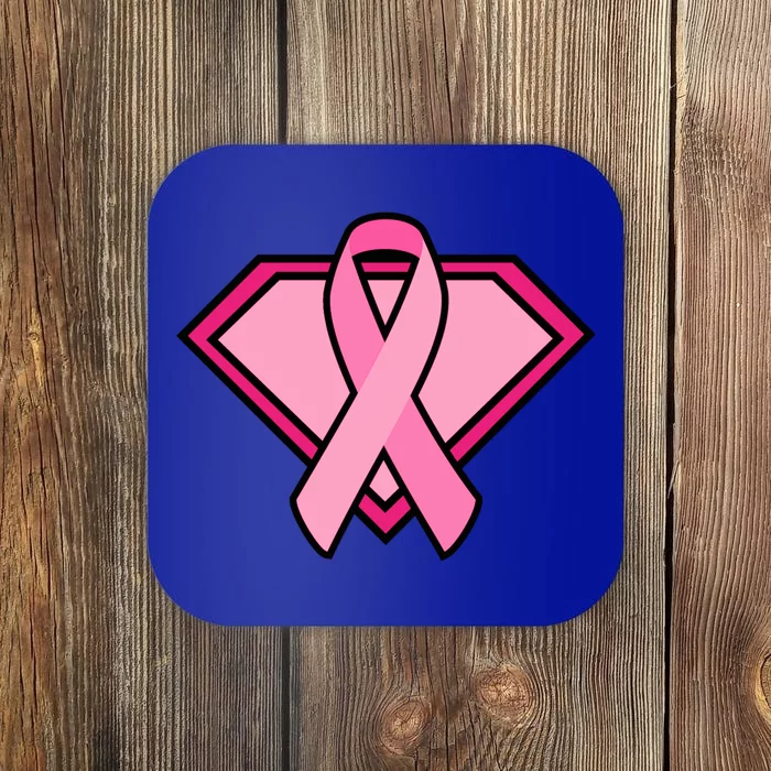 Super Breast Cancer Superhero Coaster