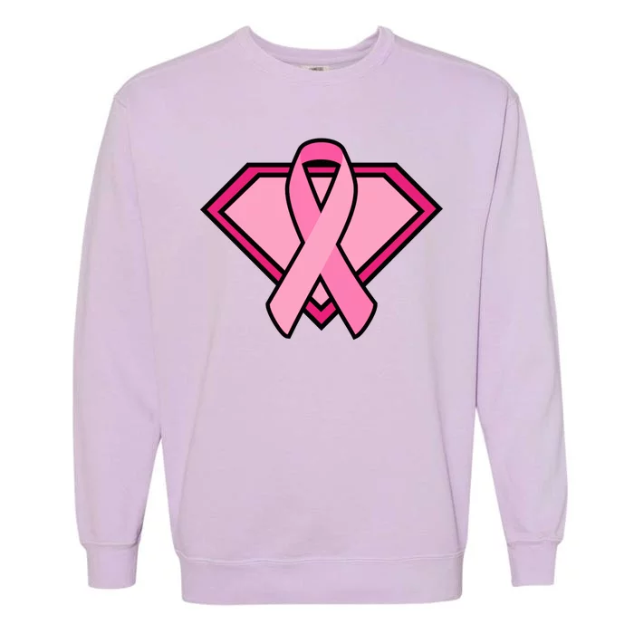 Super Breast Cancer Superhero Garment-Dyed Sweatshirt