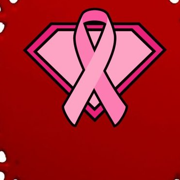 Super Breast Cancer Superhero Oval Ornament