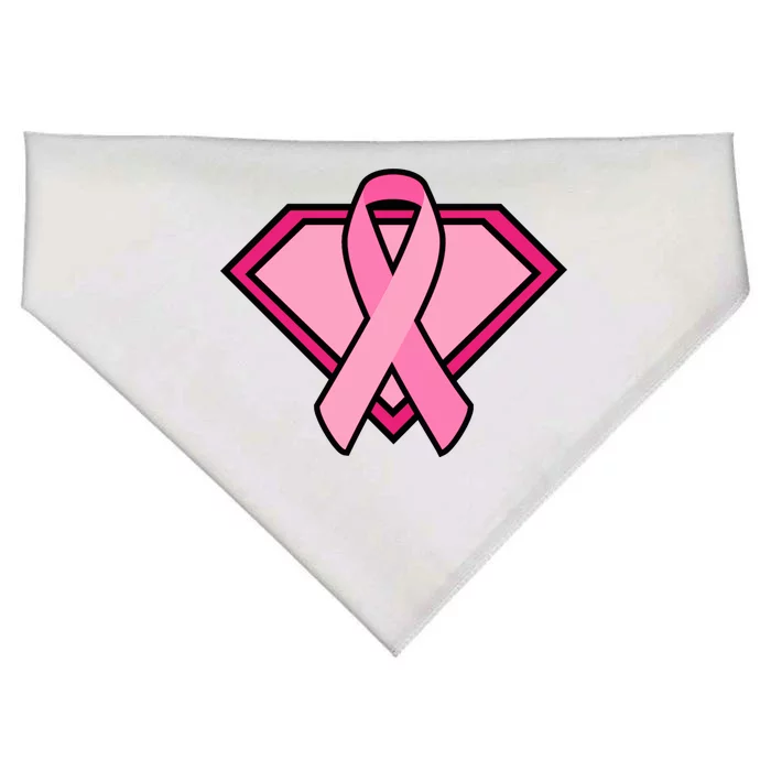 Super Breast Cancer Superhero USA-Made Doggie Bandana