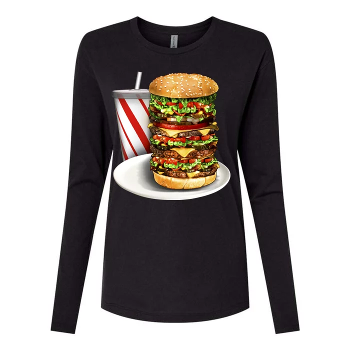 Super Burger Womens Cotton Relaxed Long Sleeve T-Shirt