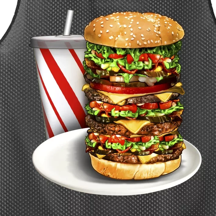 Super Burger Mesh Reversible Basketball Jersey Tank