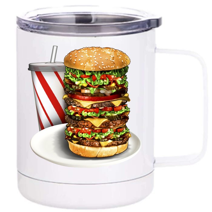 Super Burger Front & Back 12oz Stainless Steel Tumbler Cup