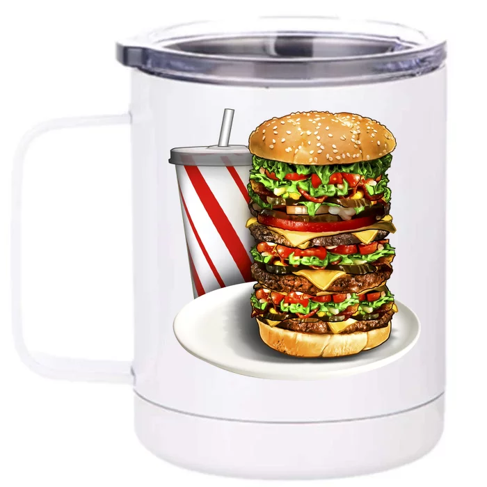 Super Burger Front & Back 12oz Stainless Steel Tumbler Cup