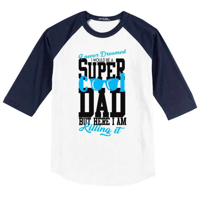 Super Cool Dad Baseball Sleeve Shirt