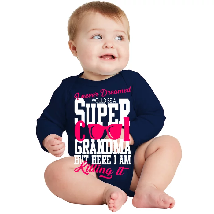 Super Cool Grandma Baby Long Sleeve Bodysuit