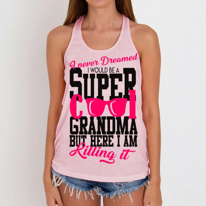 Super Cool Grandma Women's Knotted Racerback Tank