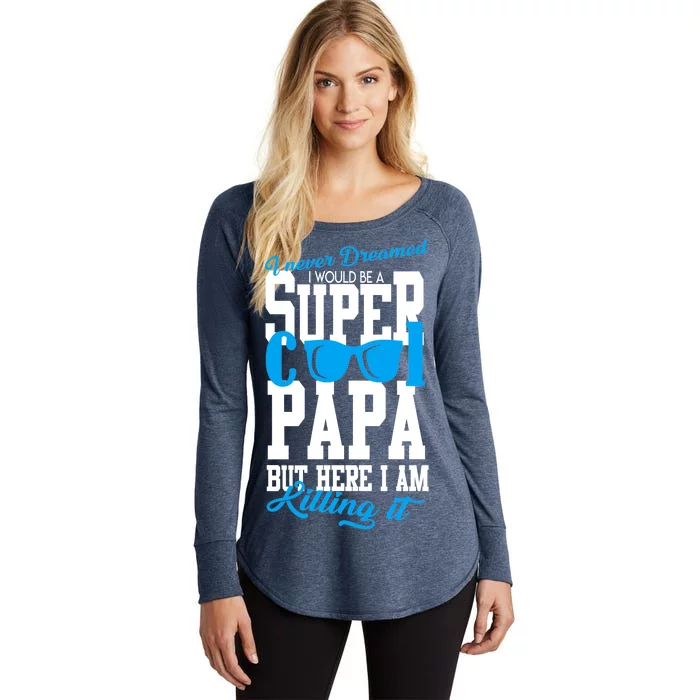 Super Cool Papa Women's Perfect Tri Tunic Long Sleeve Shirt