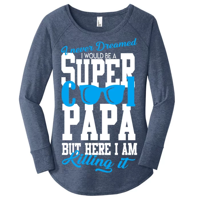 Super Cool Papa Women's Perfect Tri Tunic Long Sleeve Shirt