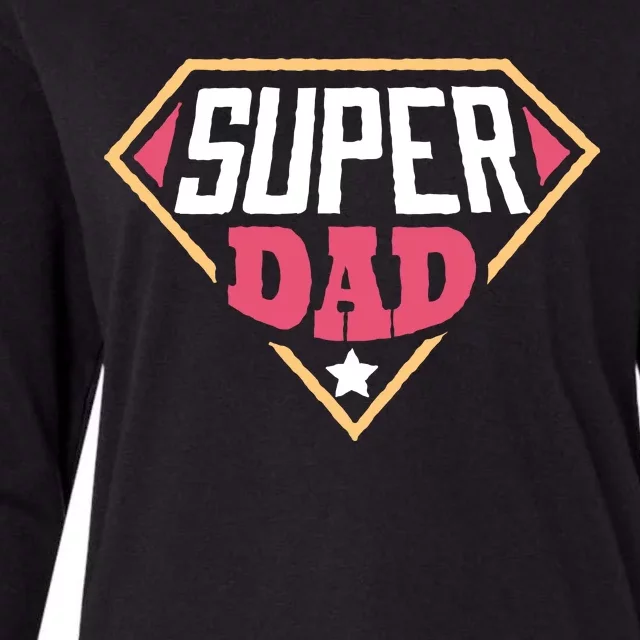 Super Dad Captain Womens Cotton Relaxed Long Sleeve T-Shirt